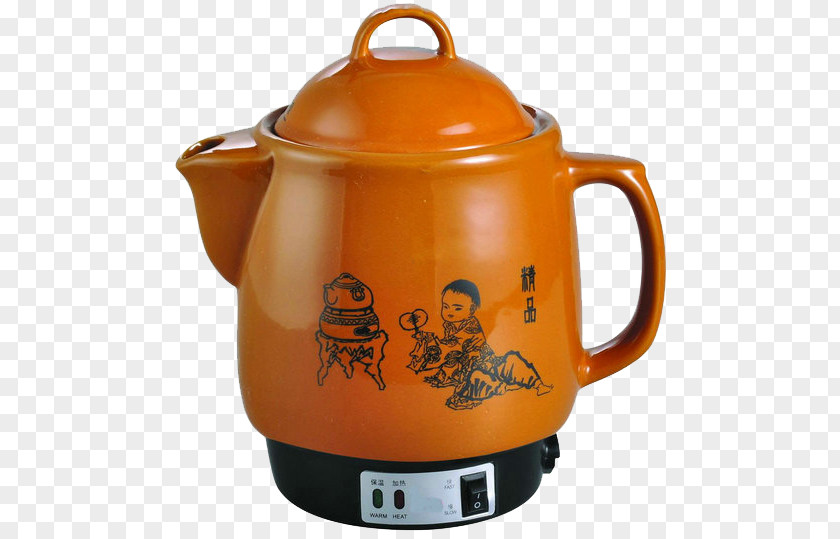 Electronic Medicine Tank Chinese Herbology Traditional Stock Pot Frying Ceramic PNG