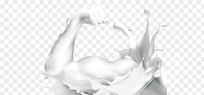 Milk Strong Muscles Shape Wallpaper PNG