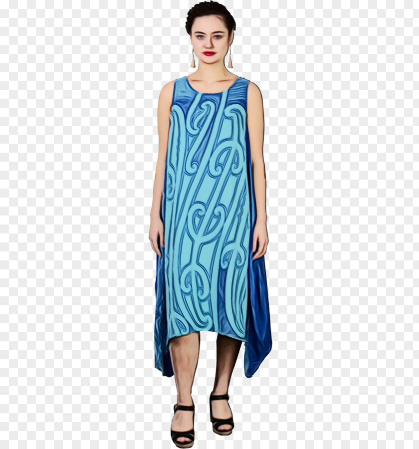Sheath Dress Formal Wear Summer Blue Background PNG