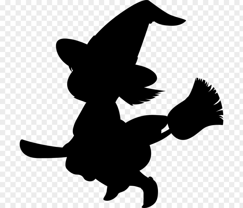 Silhouette Witchcraft Child Clip Art PNG