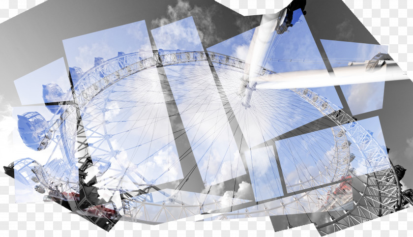 London Eye Collage Photography PNG