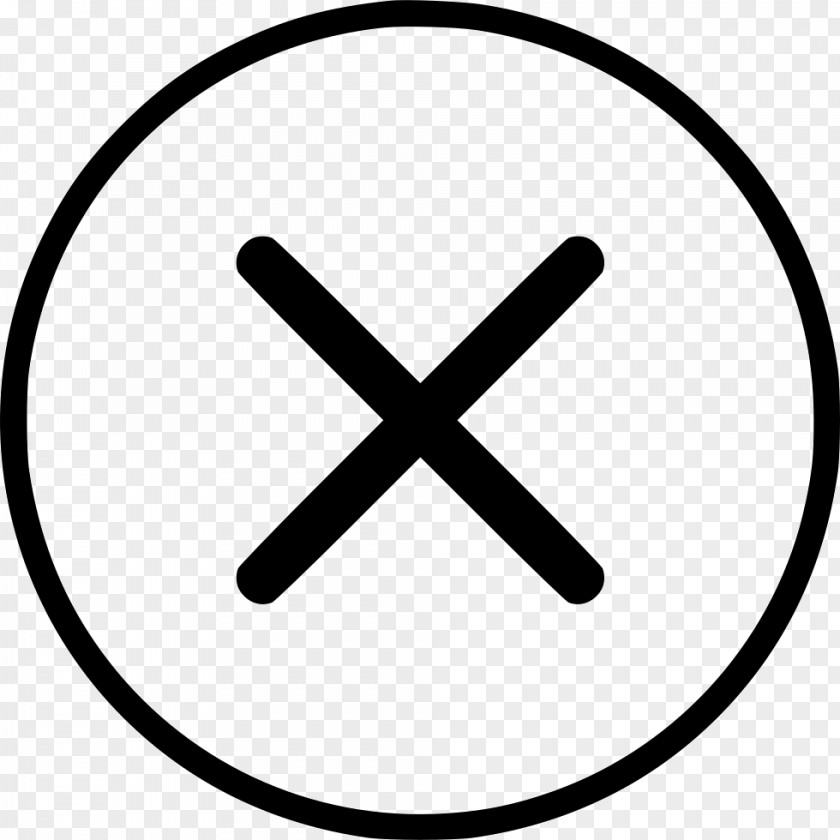 Delete Button Circle Area Angle Symbol Font PNG