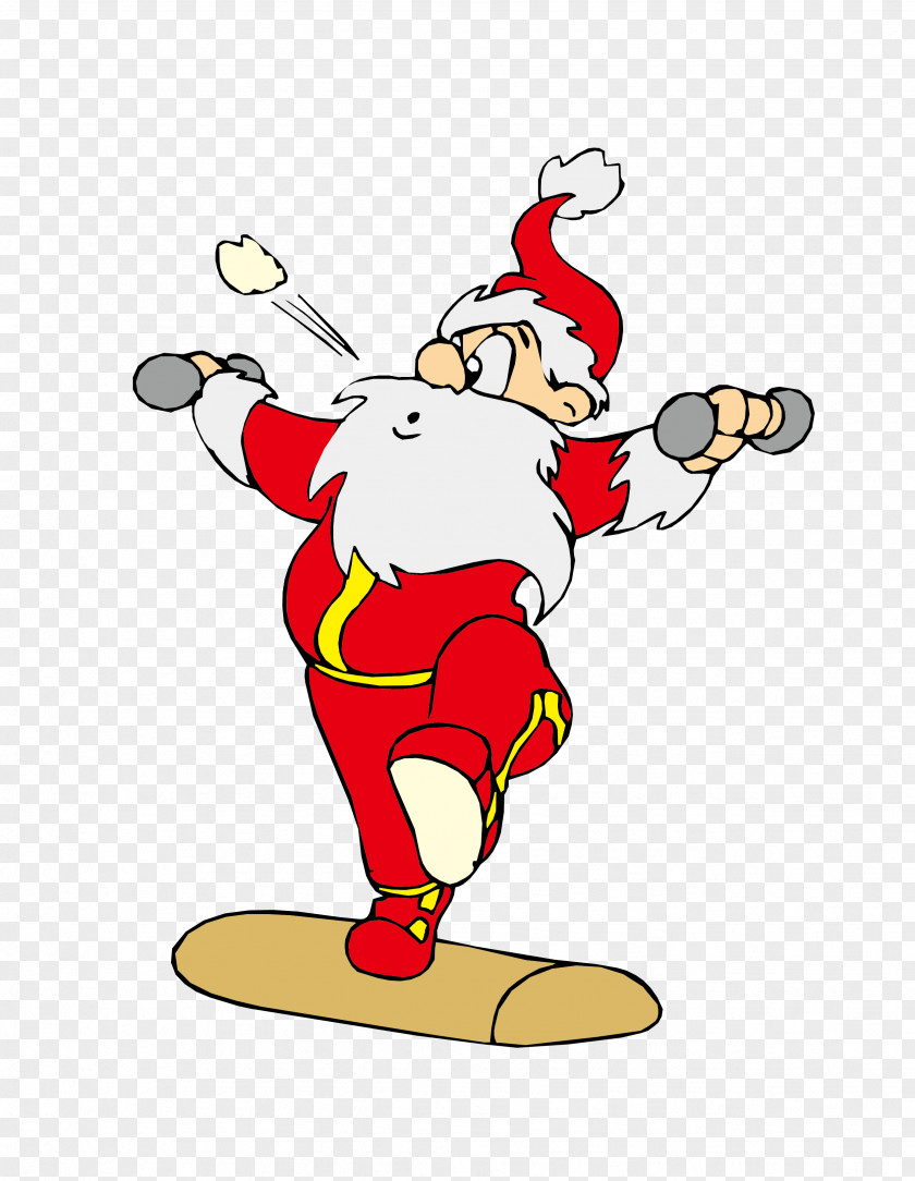 Santa Claus Physical Exercise Fitness Clip Art PNG