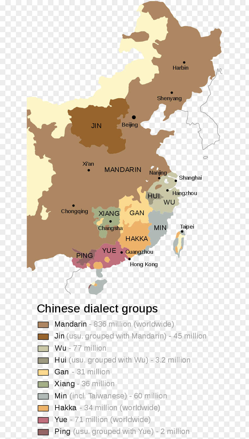 Word Language Atlas Of China Sinitic Languages Mandarin Chinese PNG