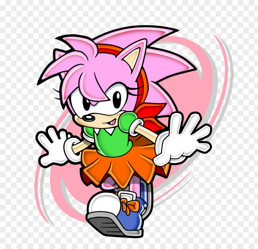 Shading Style Amy Rose Sonic Generations & Knuckles Chaos Battle PNG