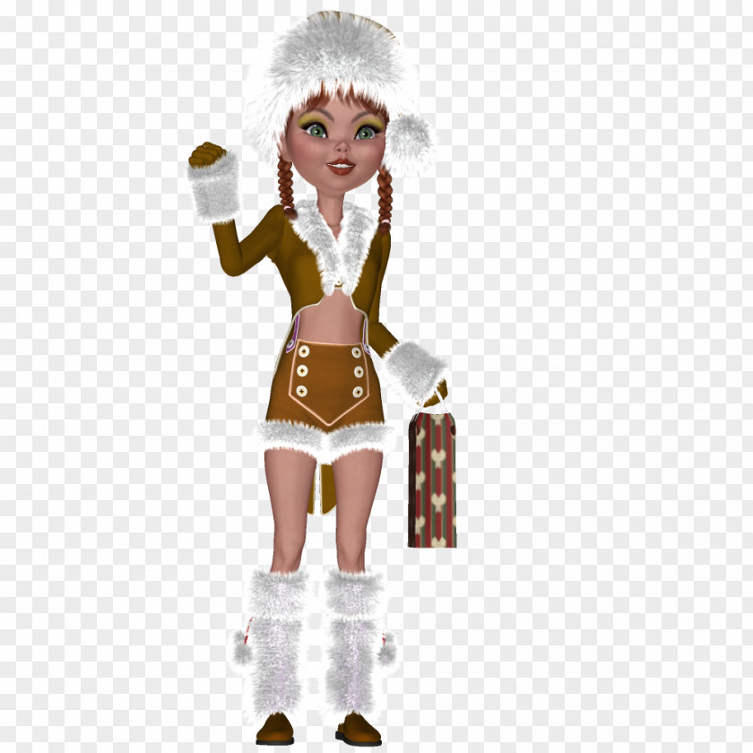 Winter-girl Figurine Character Fiction Costume Animated Cartoon PNG