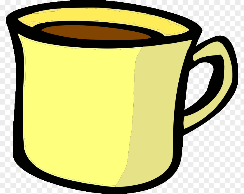Yellow Mug Coffee Cup Tea Clip Art PNG