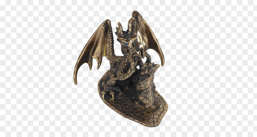 Dragon Cat Bronze Sculpture PNG