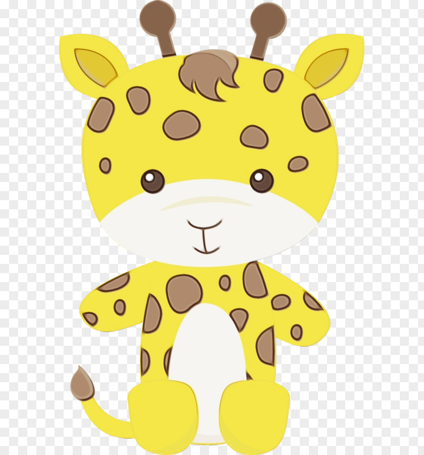 Giraffe Giraffidae Yellow Cartoon Smile PNG