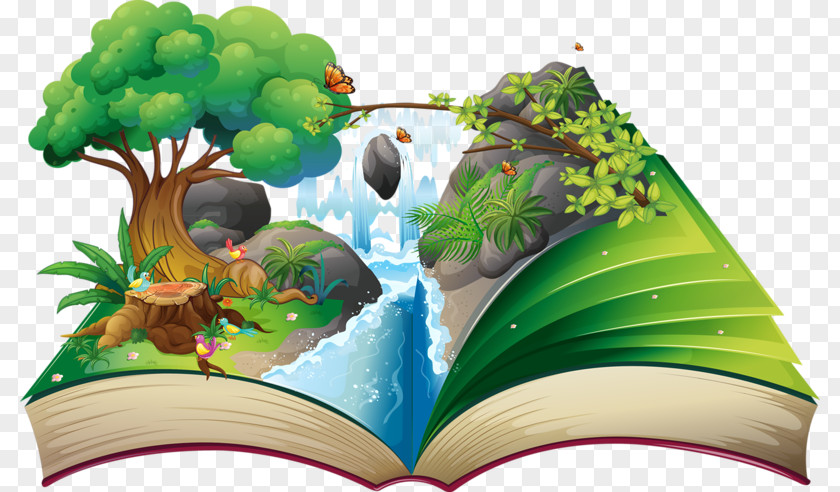 Book Landscape Nature Illustration PNG