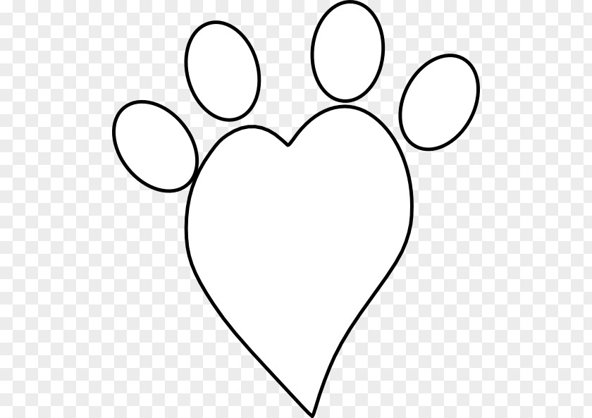 Heart Paw Cliparts Dog Clip Art PNG