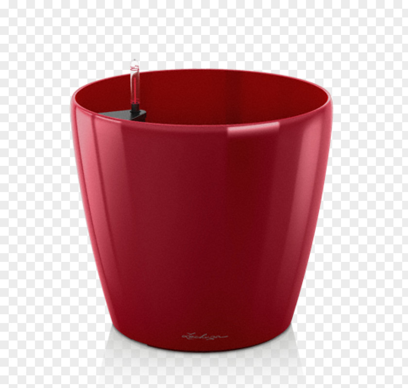 Lechuza Red Flowerpot Scarlet Metallic Color White PNG