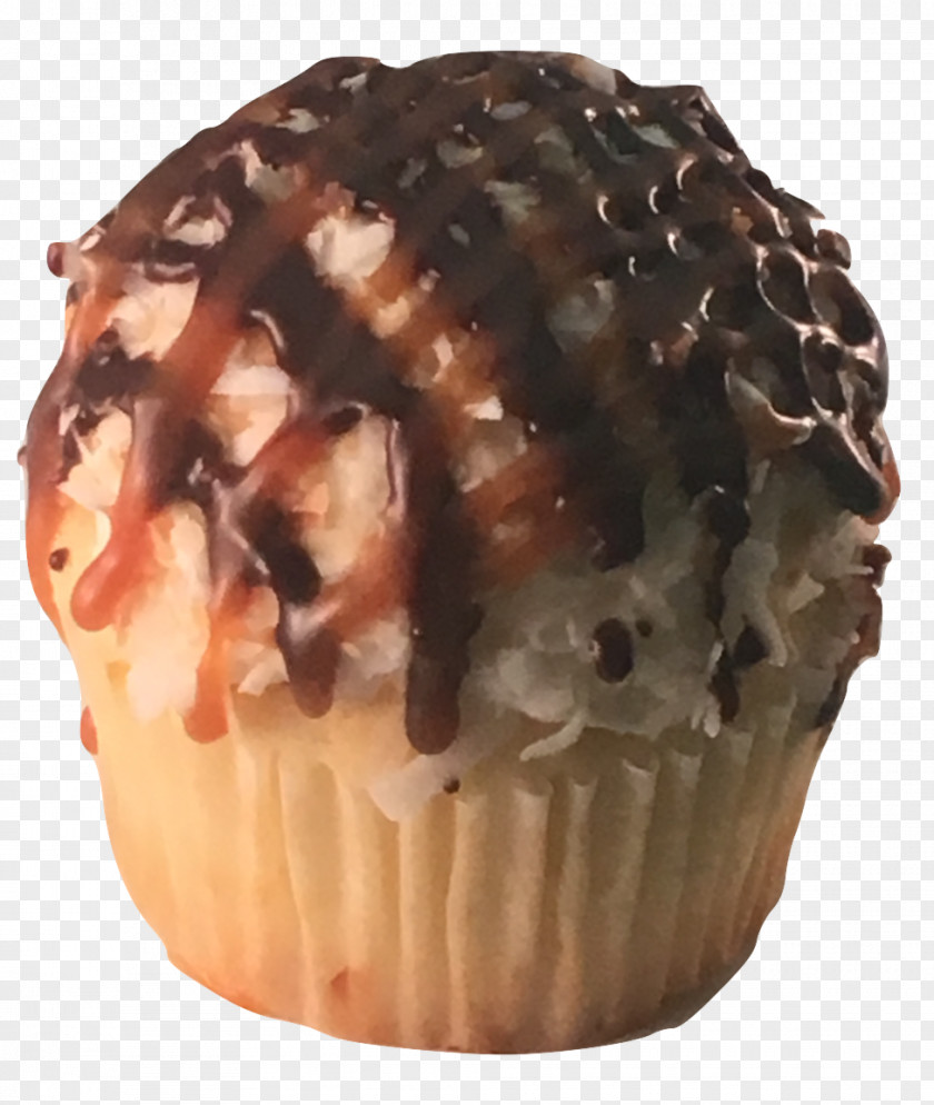 Drizzle Cupcake Muffin Chocolate Praline Flavor PNG