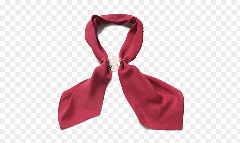 Red Ribbon Scarf Silk PNG