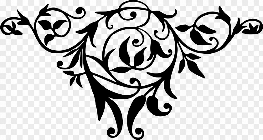 Floral Design Black And White Flower Drawing Art Clip PNG