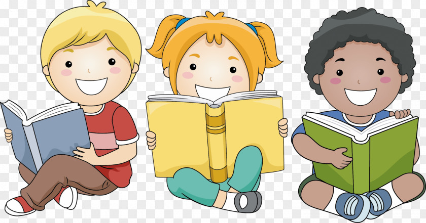 Happy Reading Child Book Clip Art PNG