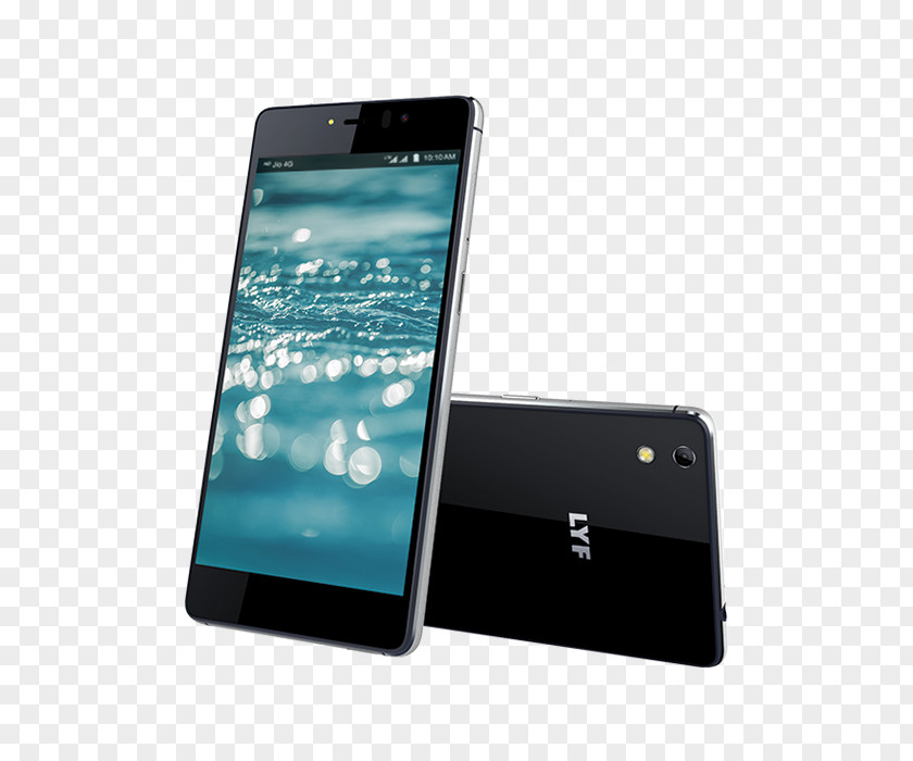 Mobile Phone In Water LYF Smartphone Jio Dual SIM Voice Over LTE PNG