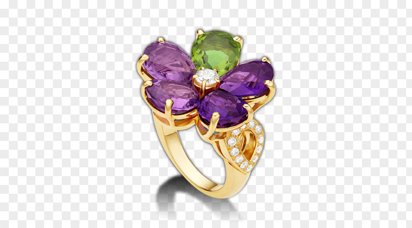 Sapphire Flower Ring Earring Bulgari Jewellery PNG