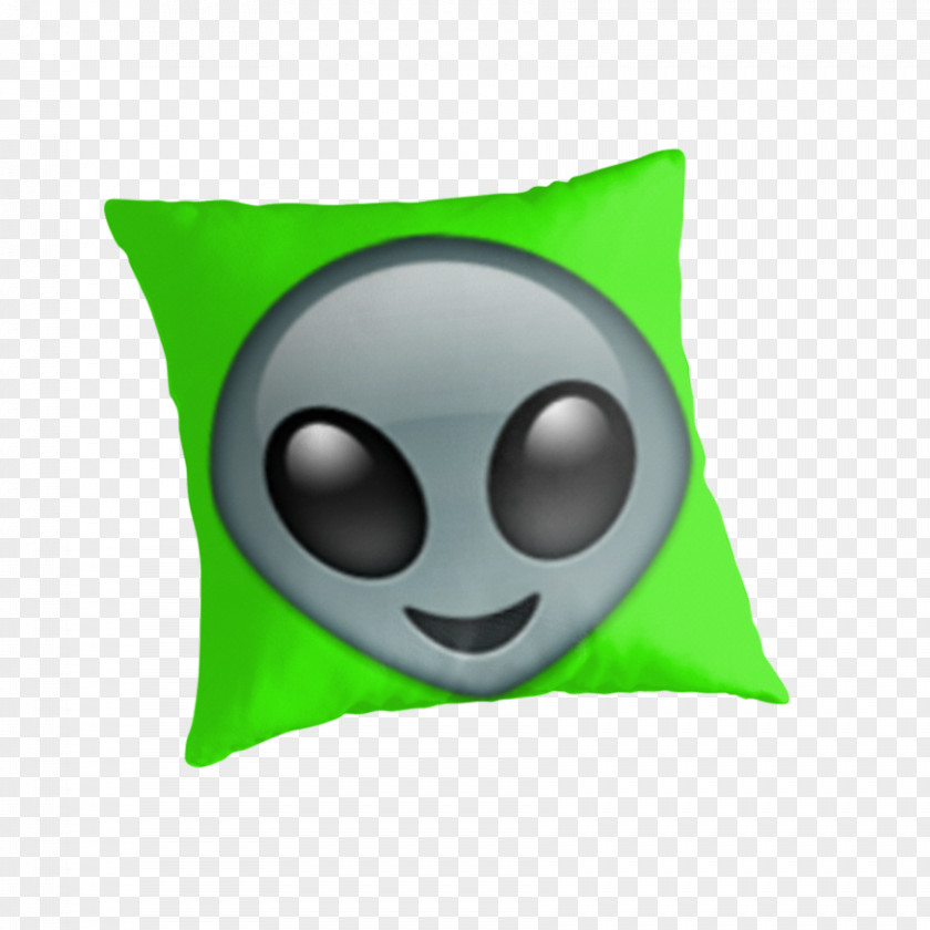 Smiley Cushion Throw Pillows Green Font PNG