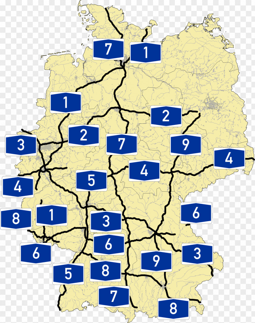 9 Bundesautobahn 10 Controlled-access Highway Almanya'daki Otoyollar Map PNG