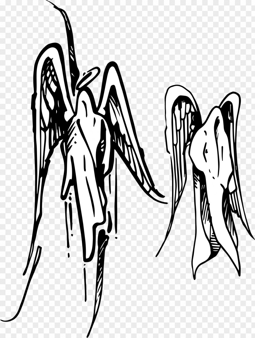 Doodle Angel Clip Art PNG