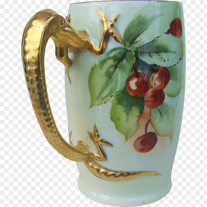 Hand-painted Cherry Blossoms Ceramic Vase Flowerpot Porcelain Tableware PNG