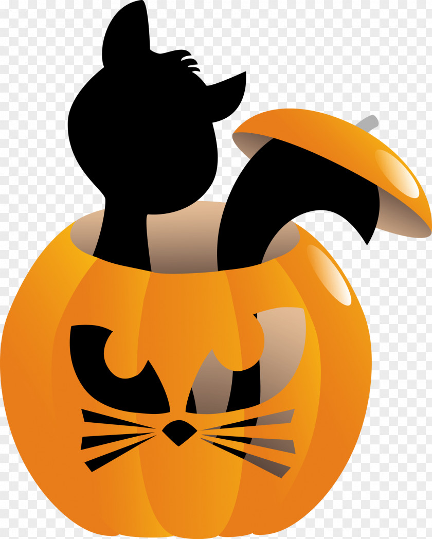Pumpkin Cat Halloween Jack-o-lantern Clip Art PNG