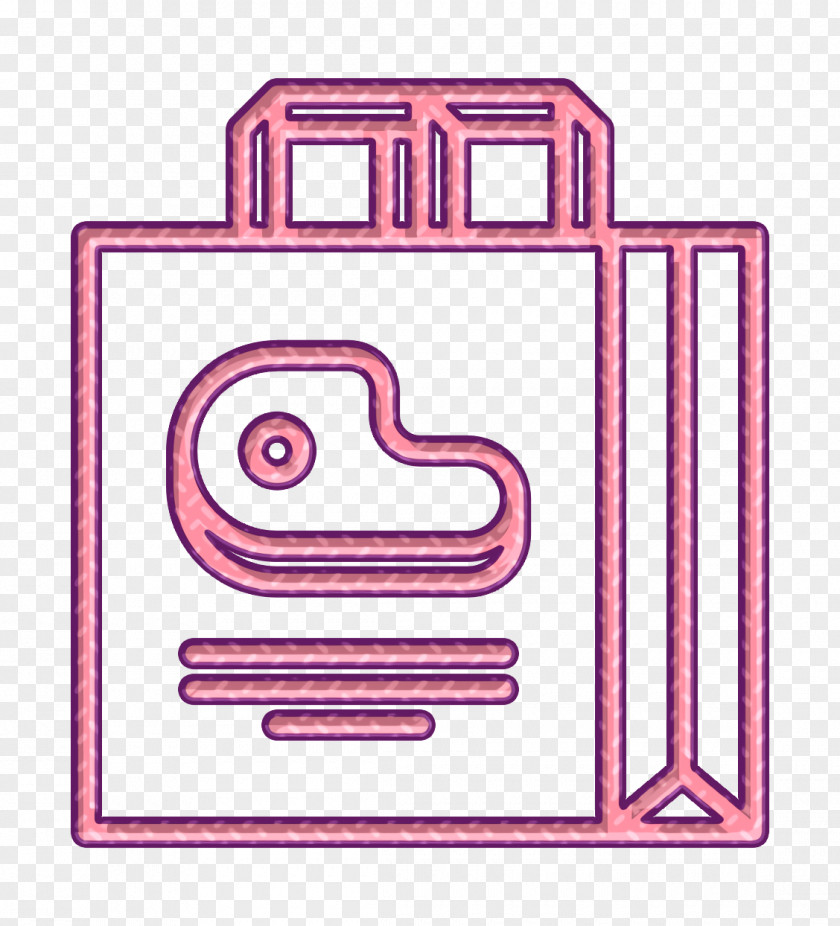 Butcher Icon Shopping Bag Meat PNG