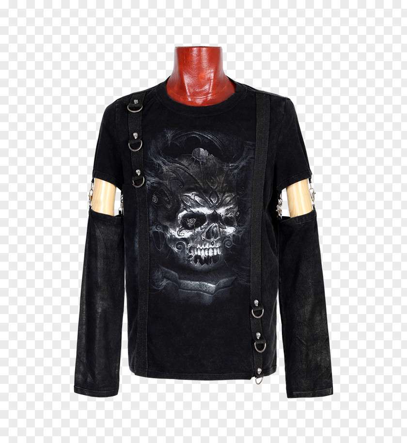 Gothic Pattern Bluza T-shirt Fashion Leather Jacket Wool PNG