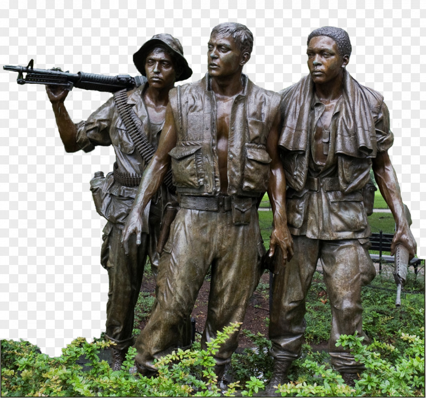 New Mexico State Veterans Home Vietnam Memorial The Three Soldiers War Photography Image PNG