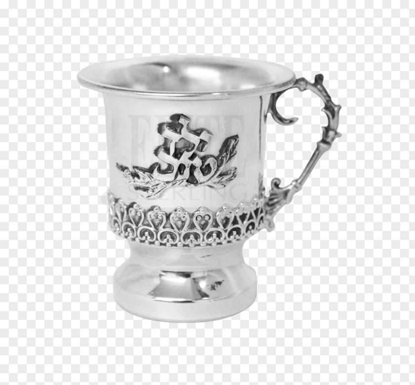 Silver Cup Coffee Mug PNG