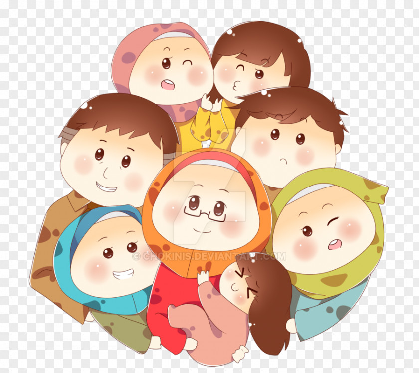Family Cartoon Muslim Islam Child PNG