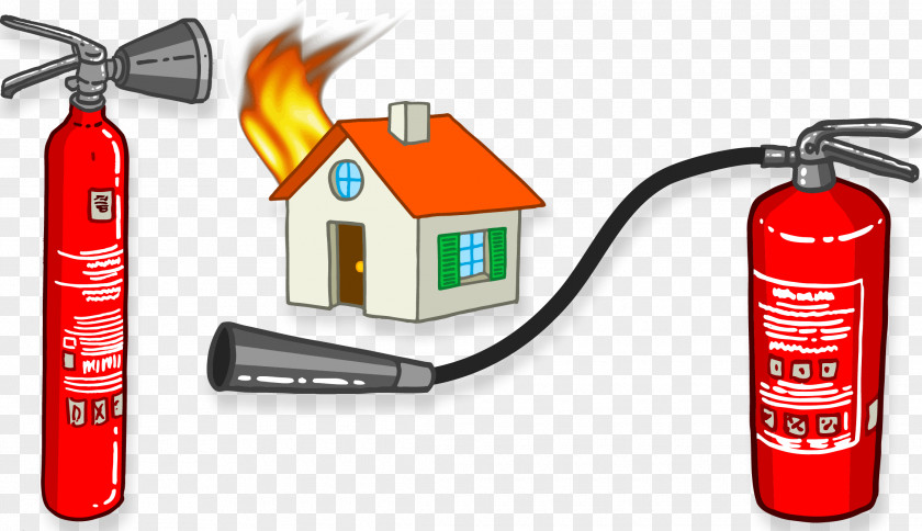House Is On Fire Extinguisher Firefighting Hydrant Engine Firefighter PNG