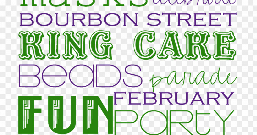 Mardi Gras In New Orleans Carnival Font PNG