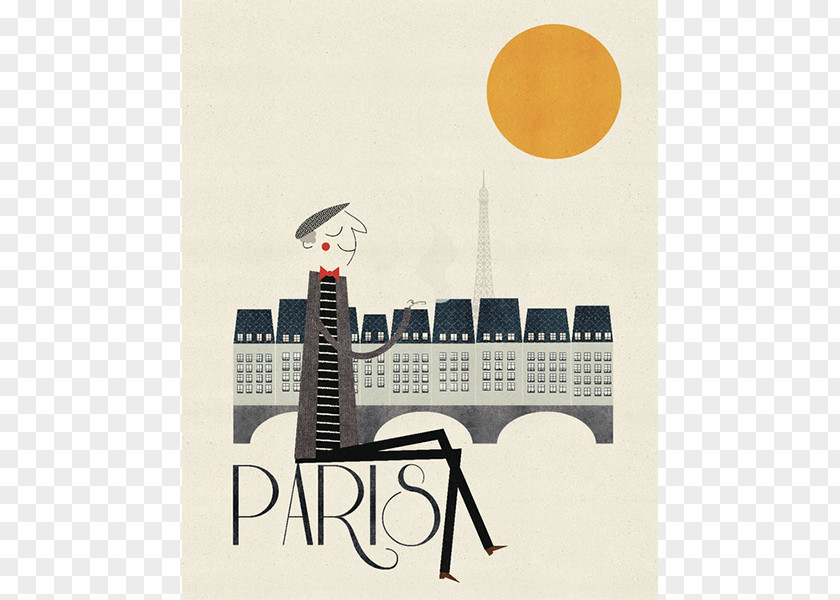 Paris New York City Poster Illustrator PNG