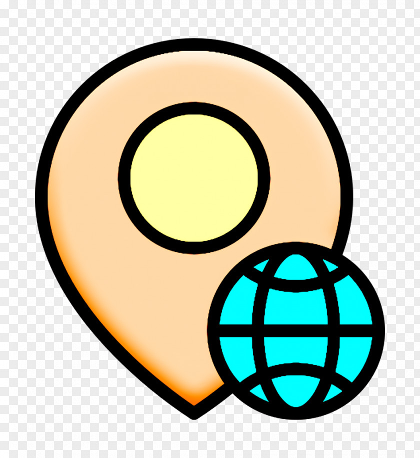 Globe Icon Navigation Pin PNG