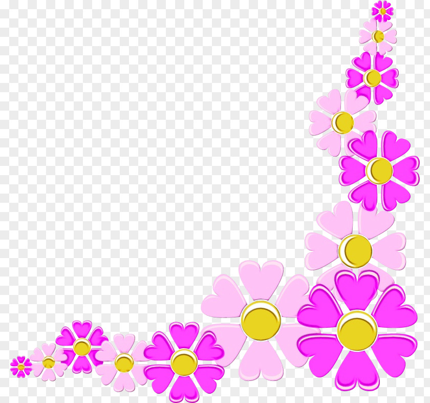Wildflower Magenta Floral Flower Background PNG