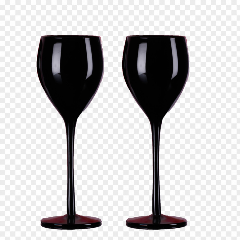 Black Red Wine Free Pull Material Glass Champagne Cup PNG
