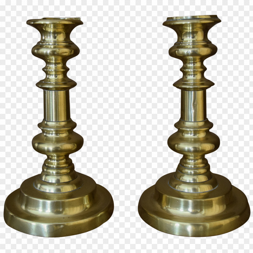 Brass Candlestick Table Metal PNG