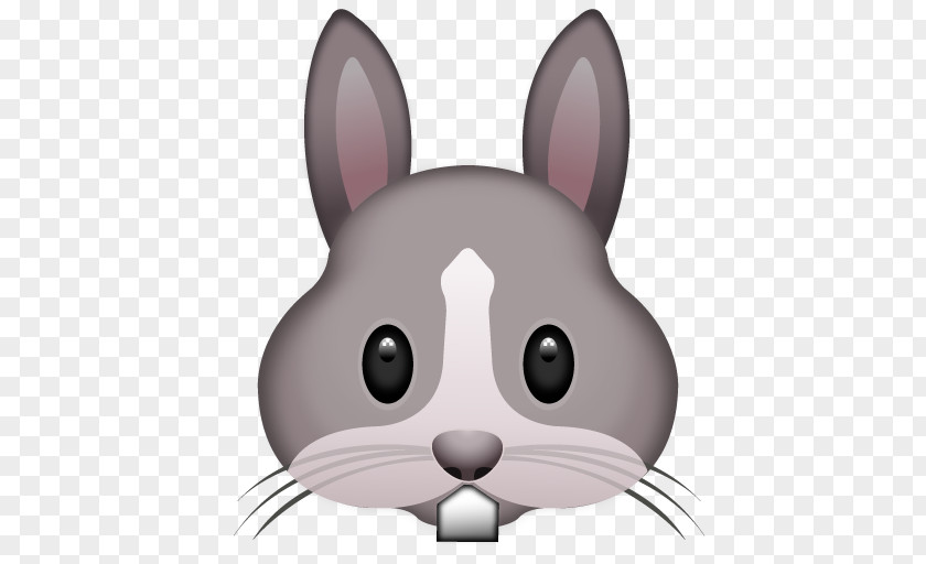 Bunny Emoji Rabbit Face Clip Art Emoticon Sticker Image PNG