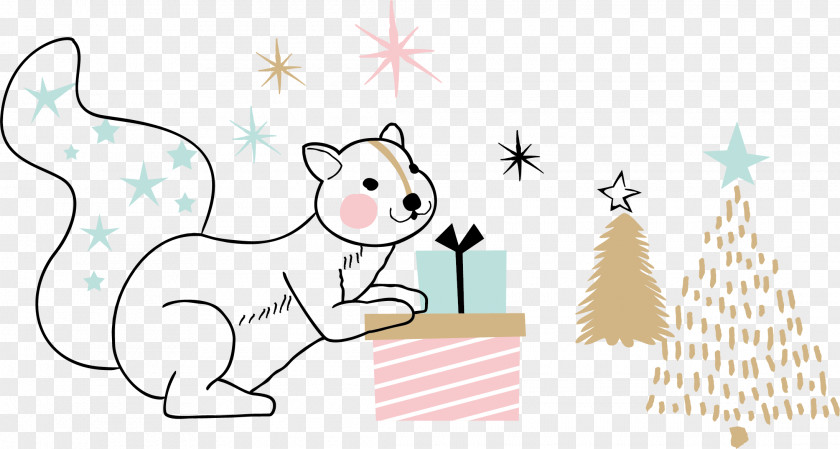 Cute Squirrel Vector Illustration PNG