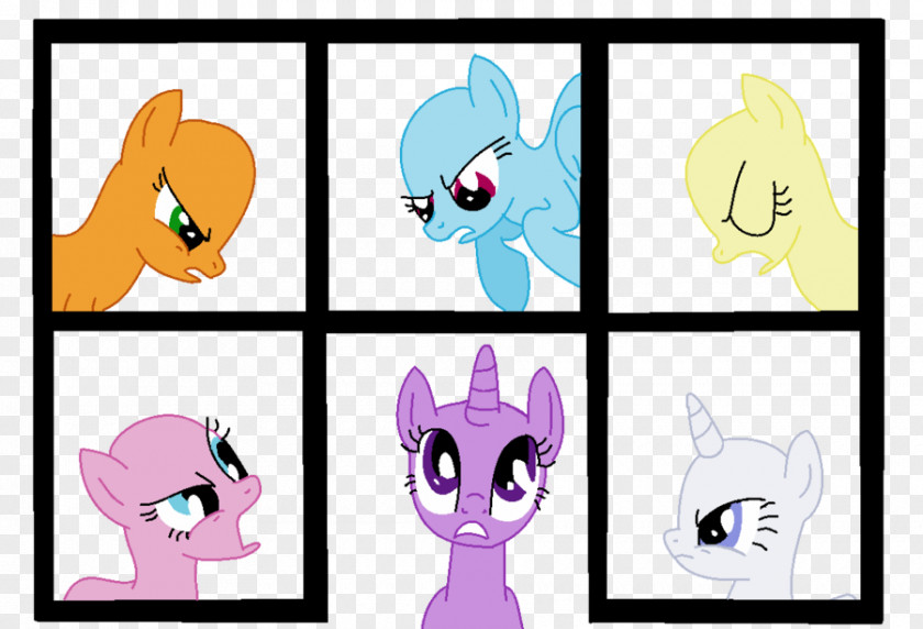 Mlp Outline Four Friends Pony DeviantArt Drawing Image PNG