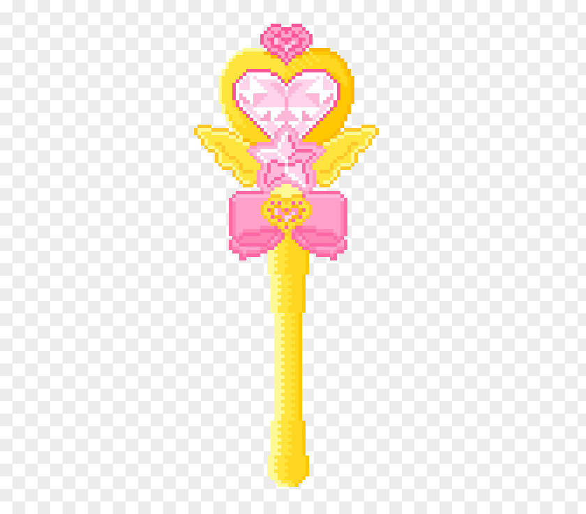 Pink Wand Sailor Moon Pixel Art Animation PNG