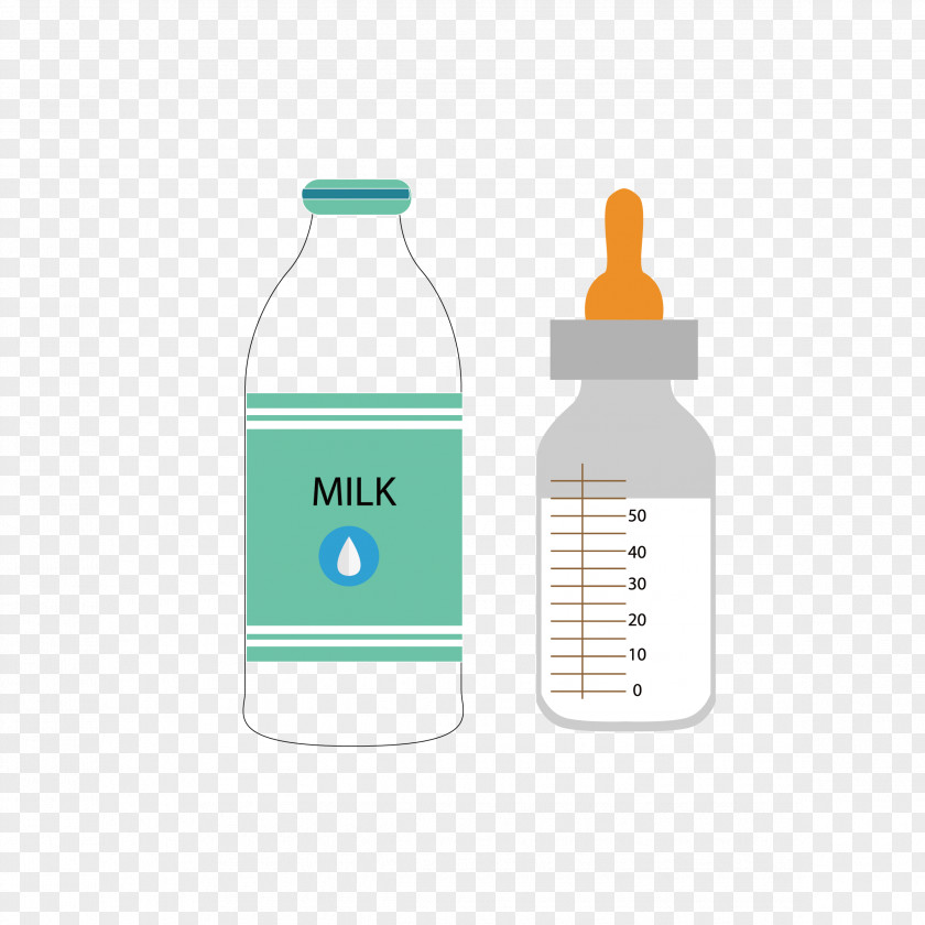 Bottle Glass Milk Vector Graphics Baby Bottles PNG
