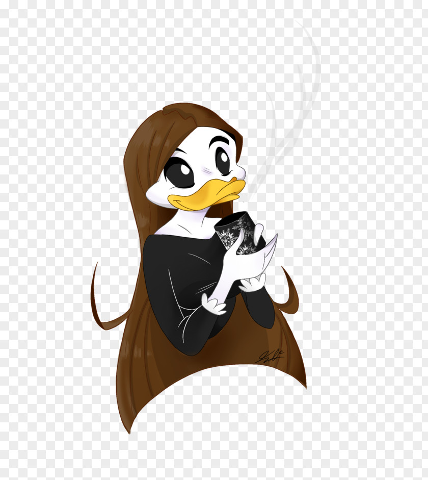 Drink Tea Penguin Beak Character Clip Art PNG