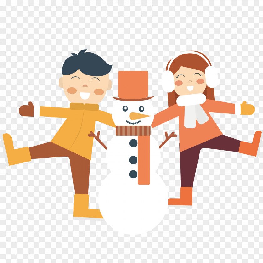 Happy Winter Holiday Snowman PNG