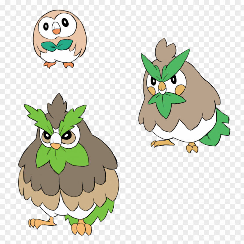 Rowlet Rowlett Evolution Pokémon PNG