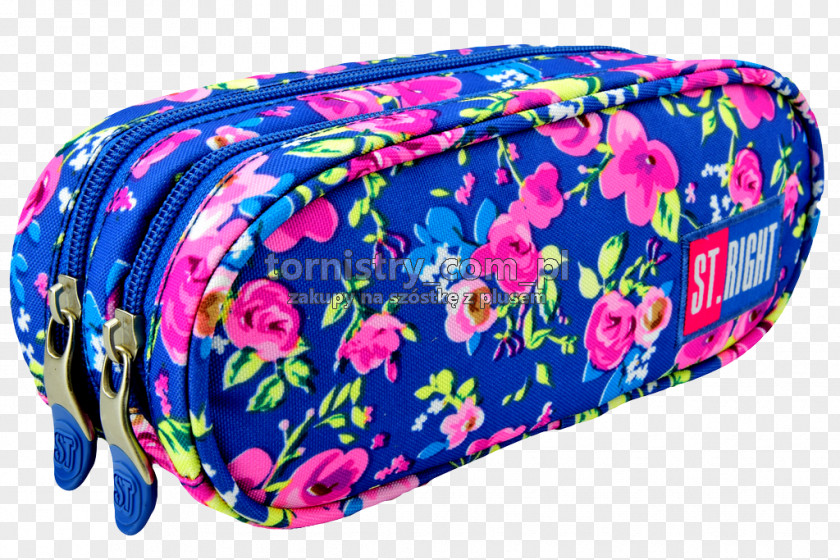 Navy Blue Flowers Pen & Pencil Cases Backpack Bag PNG