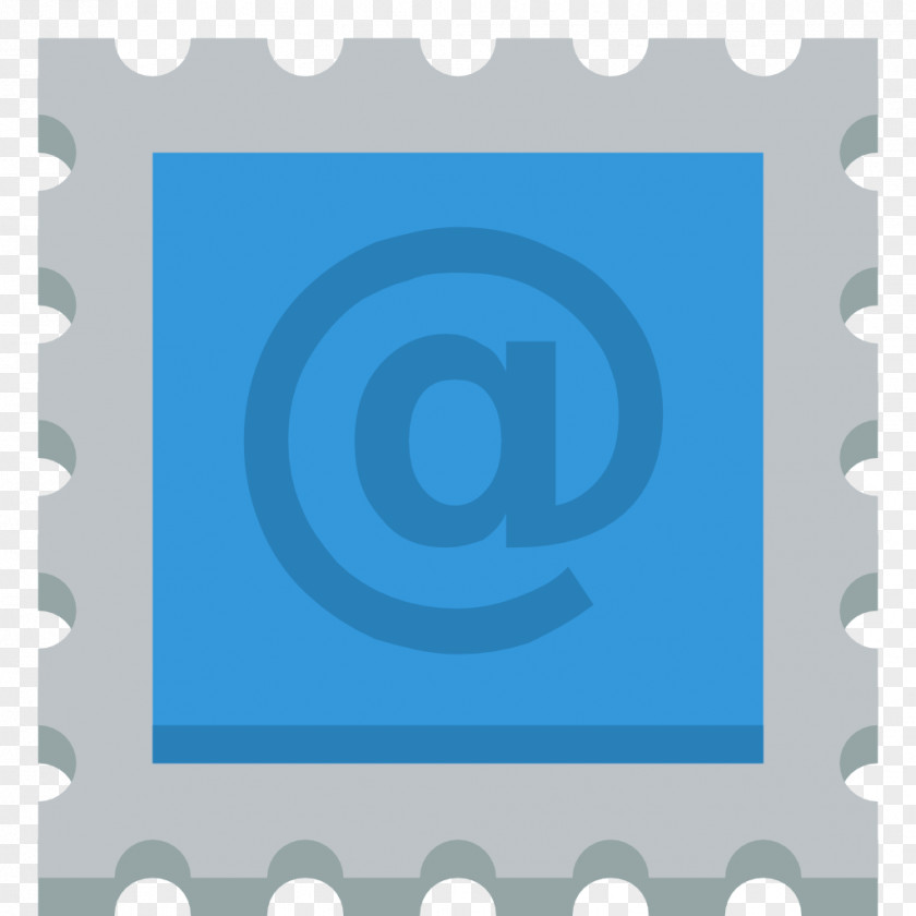 Stamp Blue Picture Frame Square Text PNG