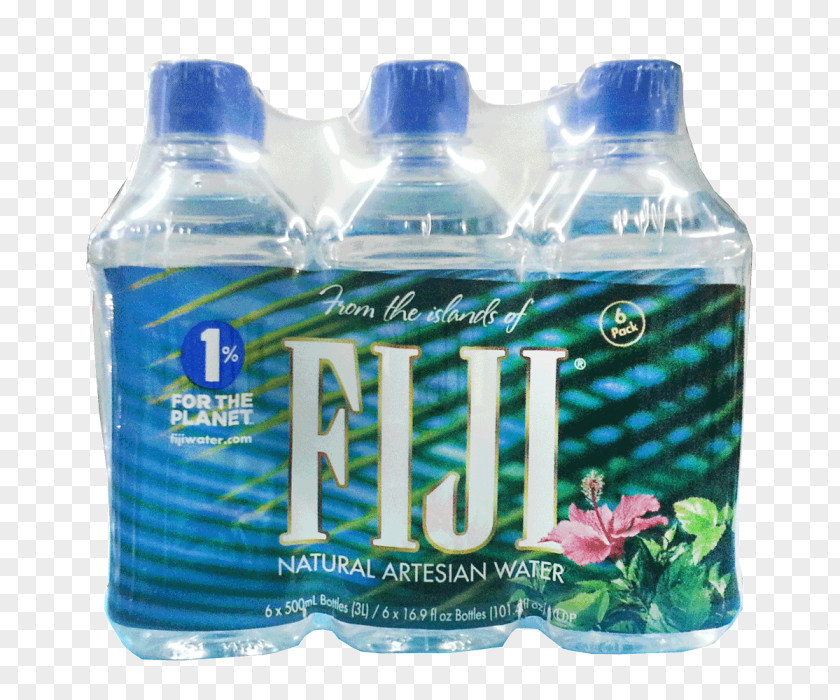 Water Carbonated Fiji Bottled PNG
